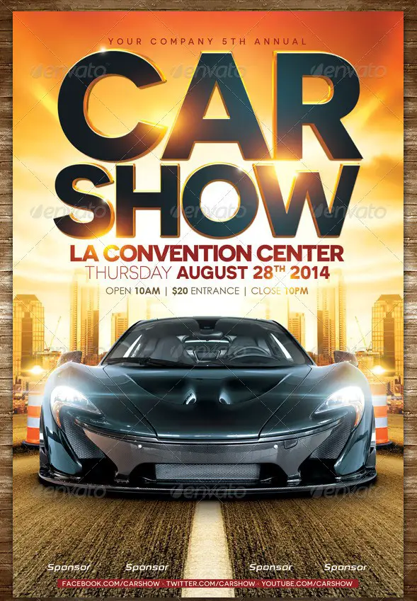 Car Show Flyer - Street (Horizontal & Vertical)