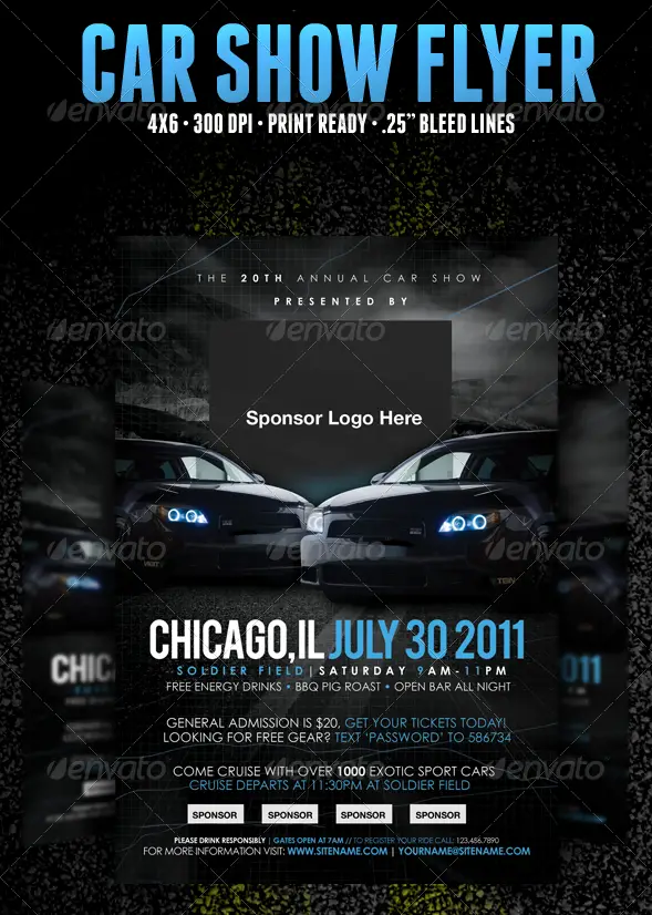 Car Show Flyer Template