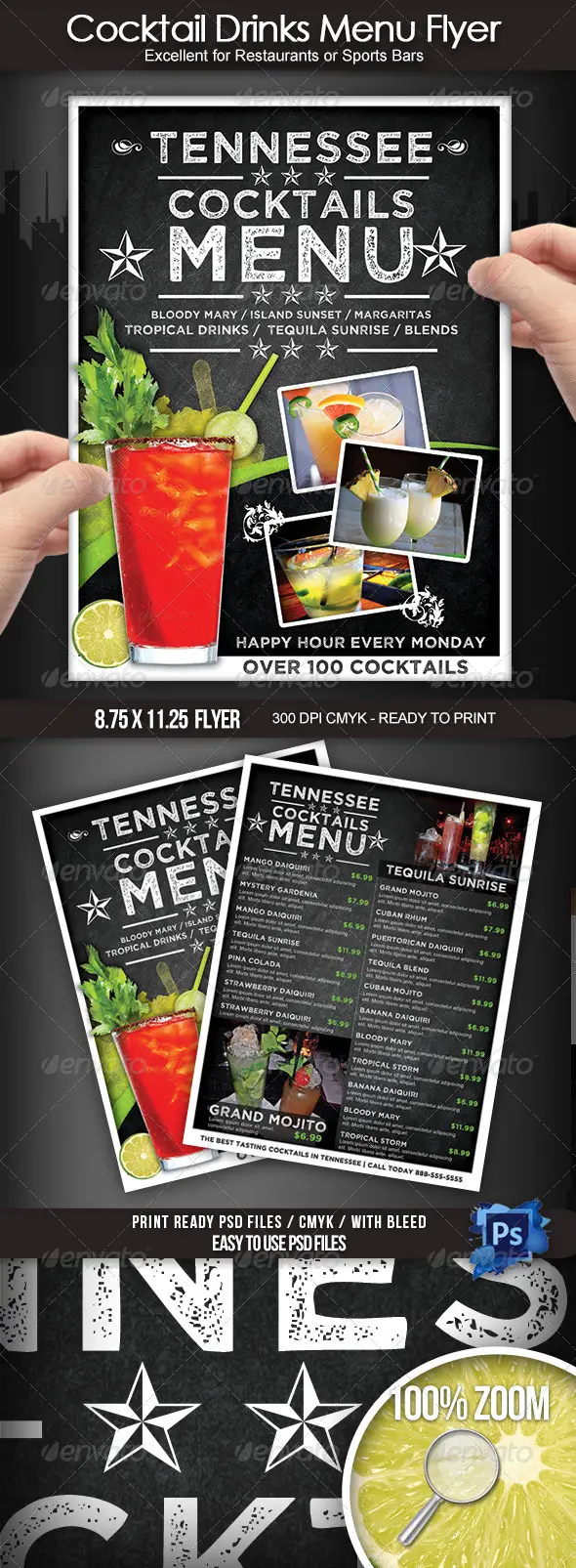 Cocktail Drinks Menu