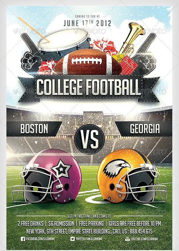 College Football Flyer Template