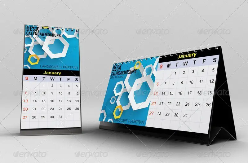 Desk Calendar Mockups