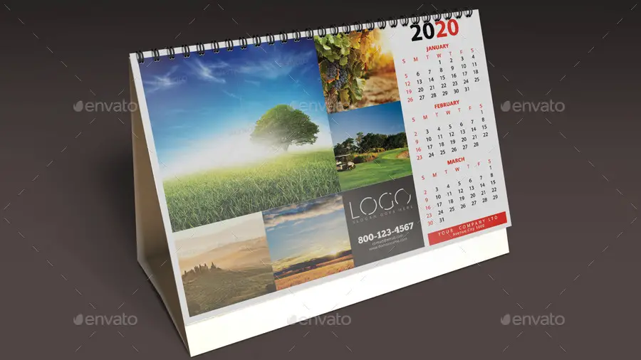 Desk Calendar Mockups