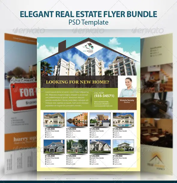 Elegant Real Estate Flyer Set