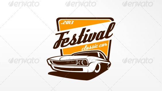 Festival Classic Car Logo Template