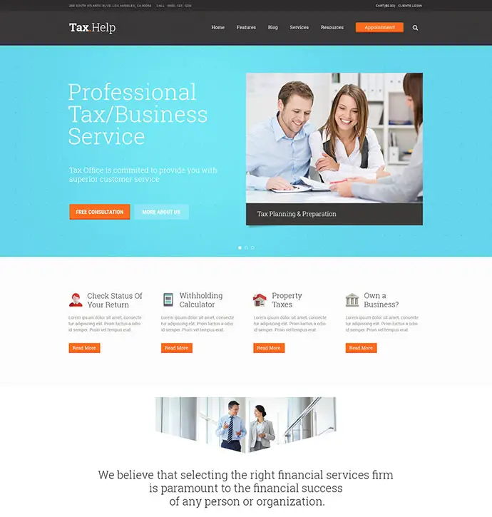 Finance & Accounting WordPress Theme