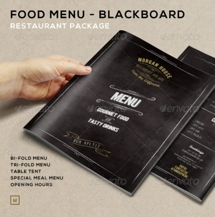 Food Menu - BlackBoard Restaurant Package