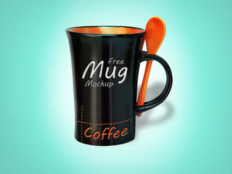 Free Black Mug Mockup PSD