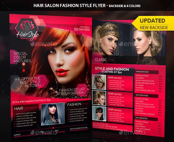 Hair Salon Fashion Style Business Flyer