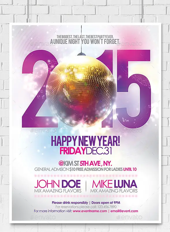 Happy New Year Party Flyer