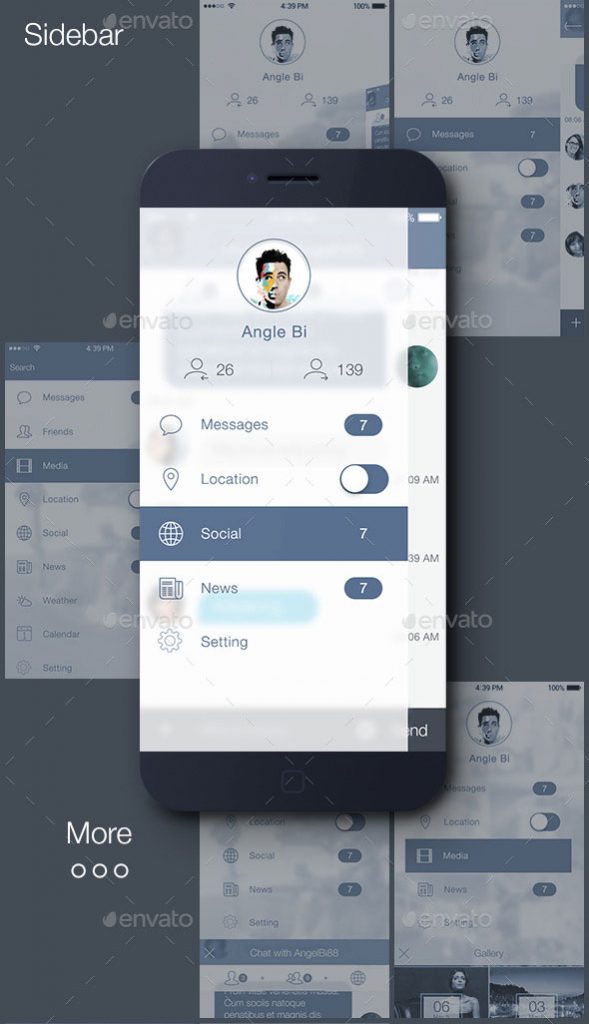 45+ Professional PSD Mobile App UI Design Templates - Full Overview ...