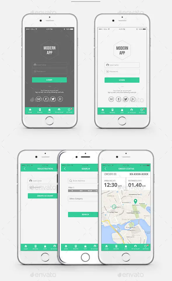 Modern Mobile App UI Kit