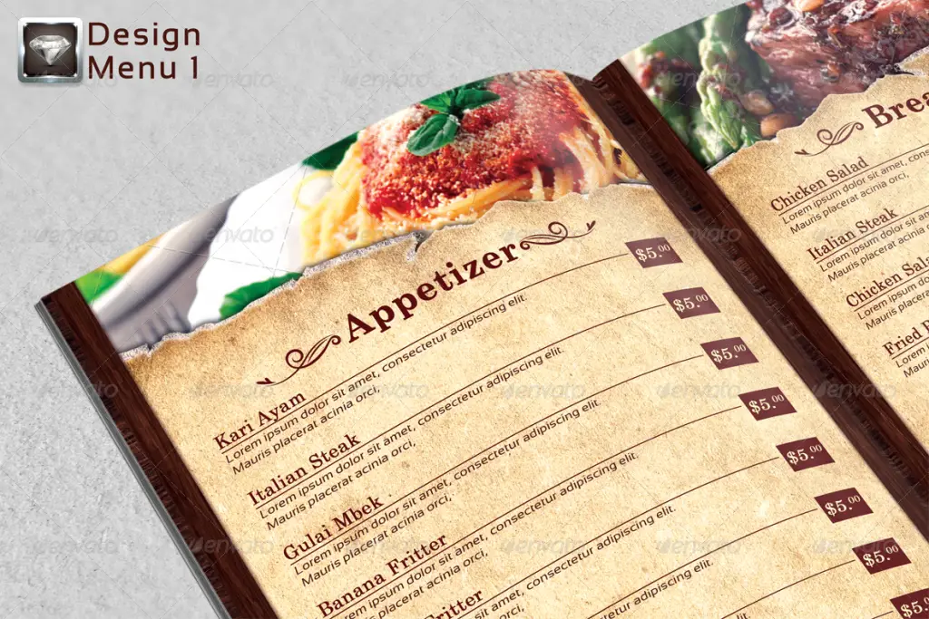 Modern Vintage Restaurant Menu Templates