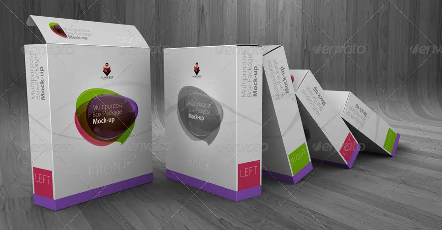 Multipurpose Product Box/Package Mockups