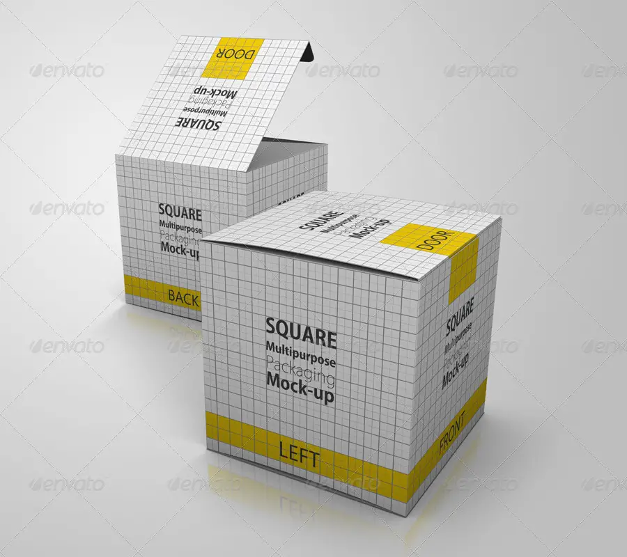 Multipurpose Square Package/Box Mock up