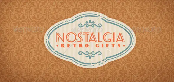 Nostalgia Retro Gifts Vintage Creative Logo