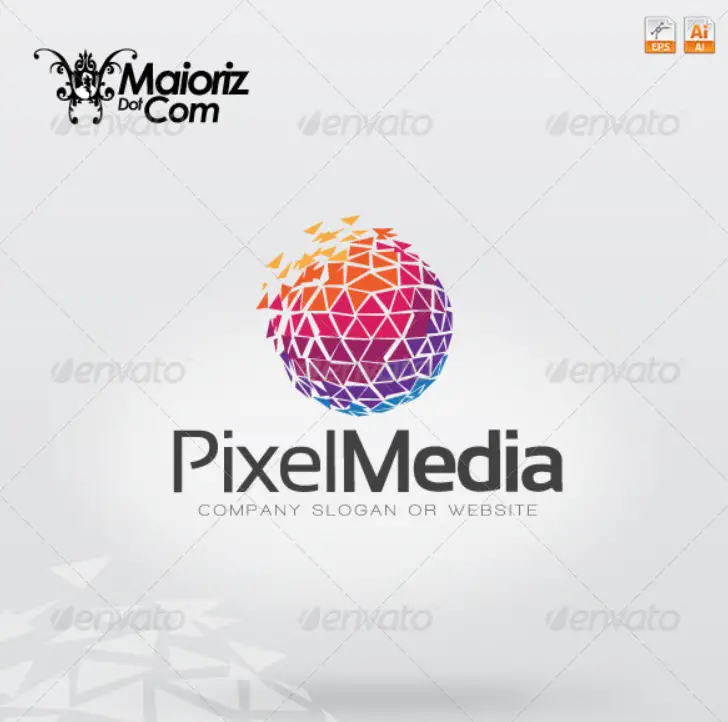 Pixel Media Logo Template