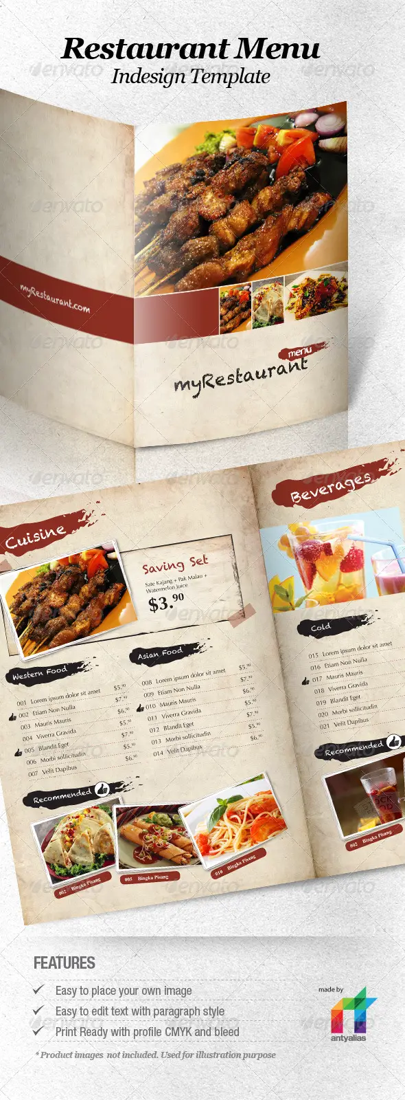 Restaurant Menu Indesign Template