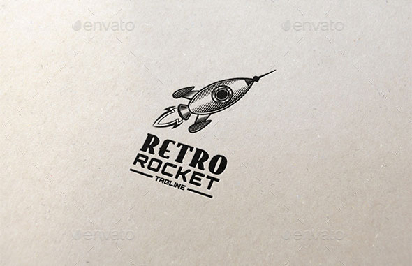 Retro Rocket Logo
