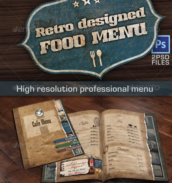 Retro Style Menu