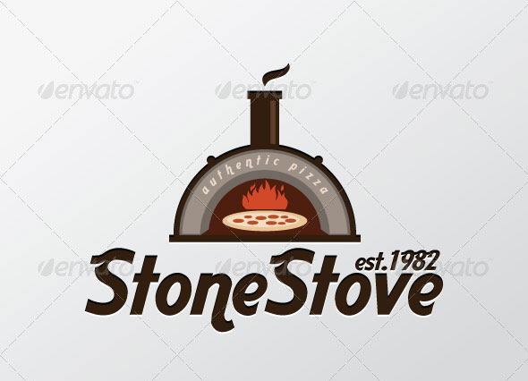 Stone Stove Pizza Logo Template