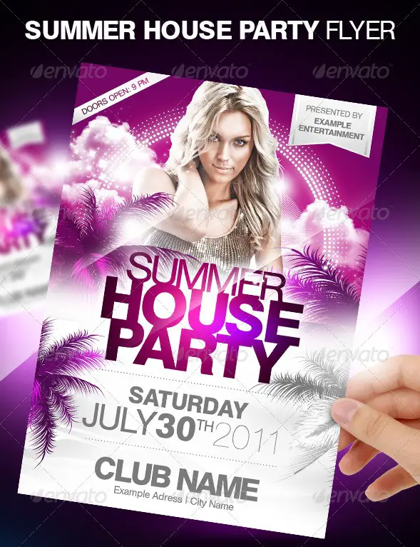 Summer House Party Flyer