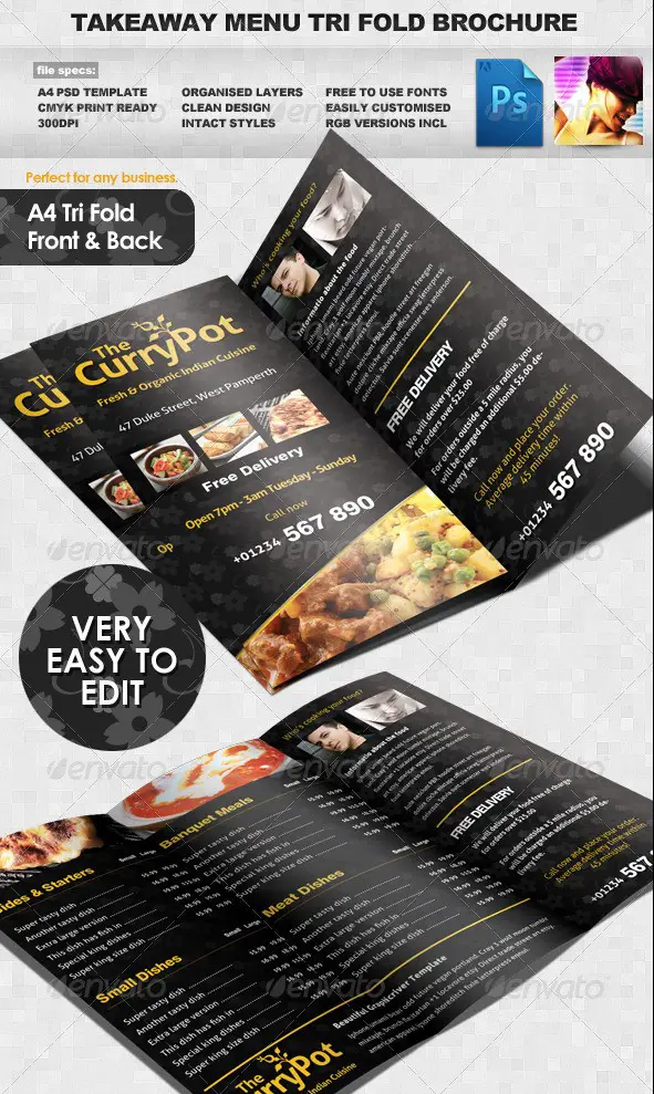 Takeaway Food Menu