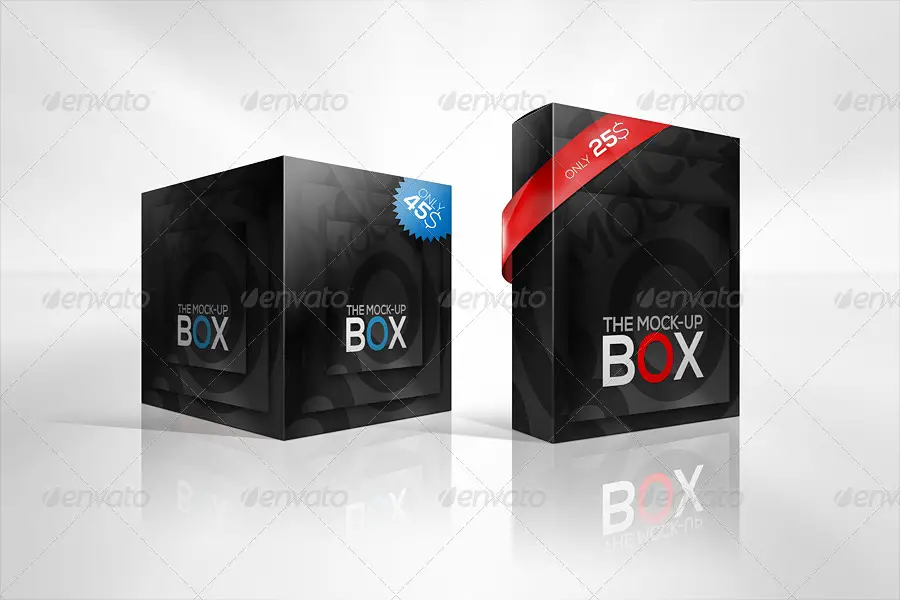 The Box Mockup - 7 Photorealistic Styles