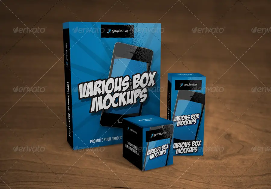 Various Box Mockups