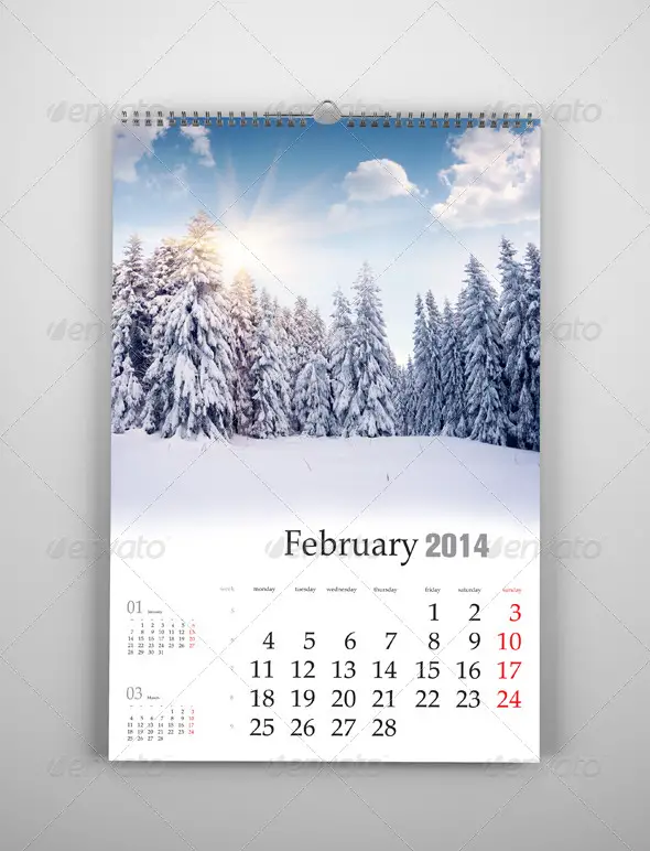 Wall Calendar Mockup