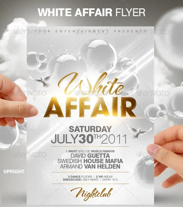 White Affair Party Flyer