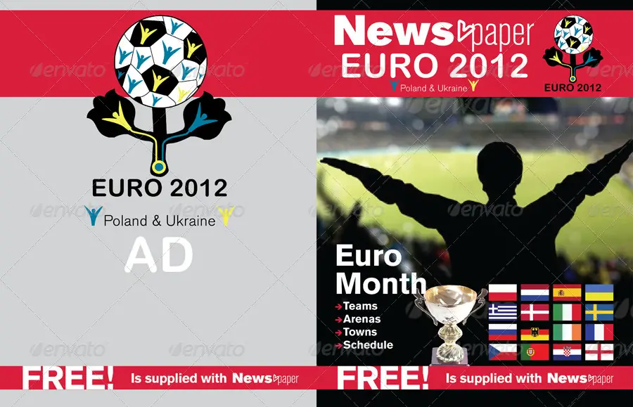 24 Pages Euro 2012 Supplement For Newspaper