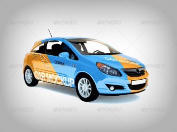 Car Mockup PSD For Cars Branding and Wrapping