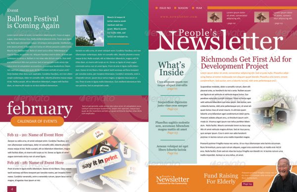 46+ Printable Newsletter Templates in PSD &amp; InDesign Formats - Detailed ...