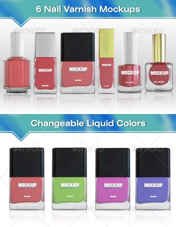 6 Nail Polish Mockups