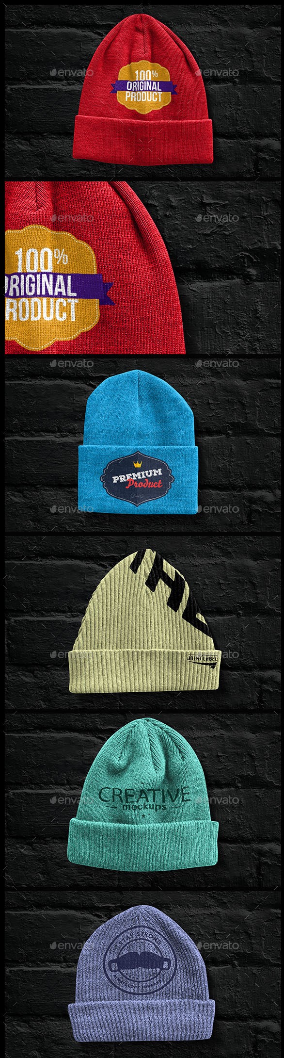 Beanies Pack Mockup