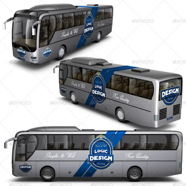 456+ Bus Psd Mockup