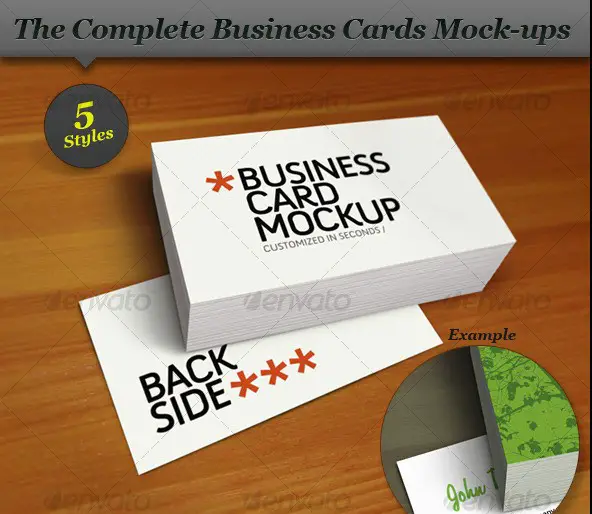 Business Card Mock-up Smart Template Pack