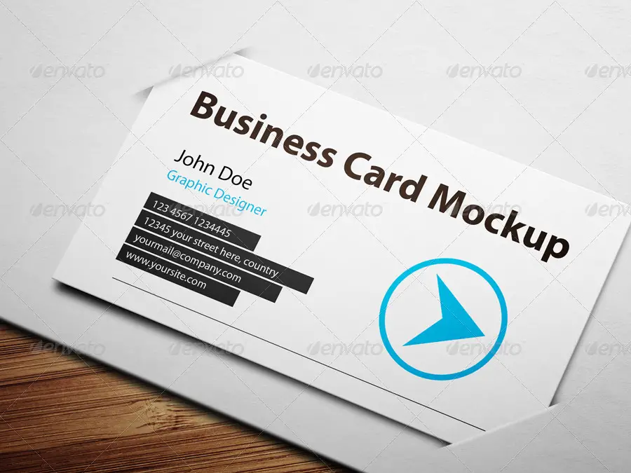 Business Card Mockup With Actions Pack