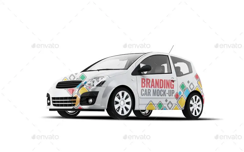 City Car Branding Mockup