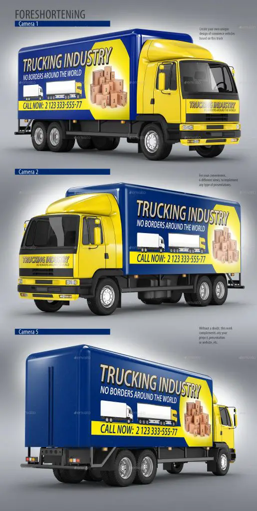 Commercial Truck Carrier Mockup