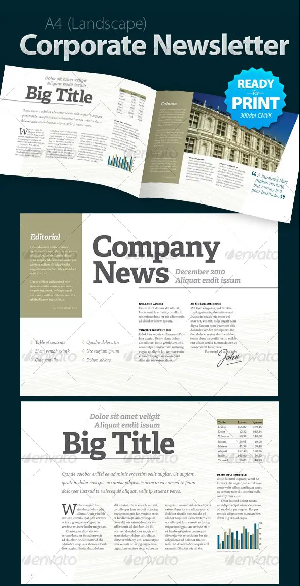 Corporate Newsletter (4 pages)