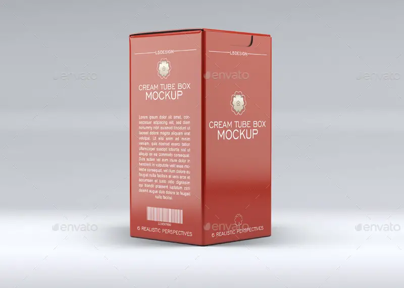 Cosmetics Tube & Cosmetics Box Mockup