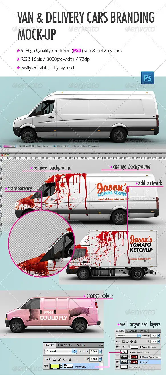 Delivery Van Mockup