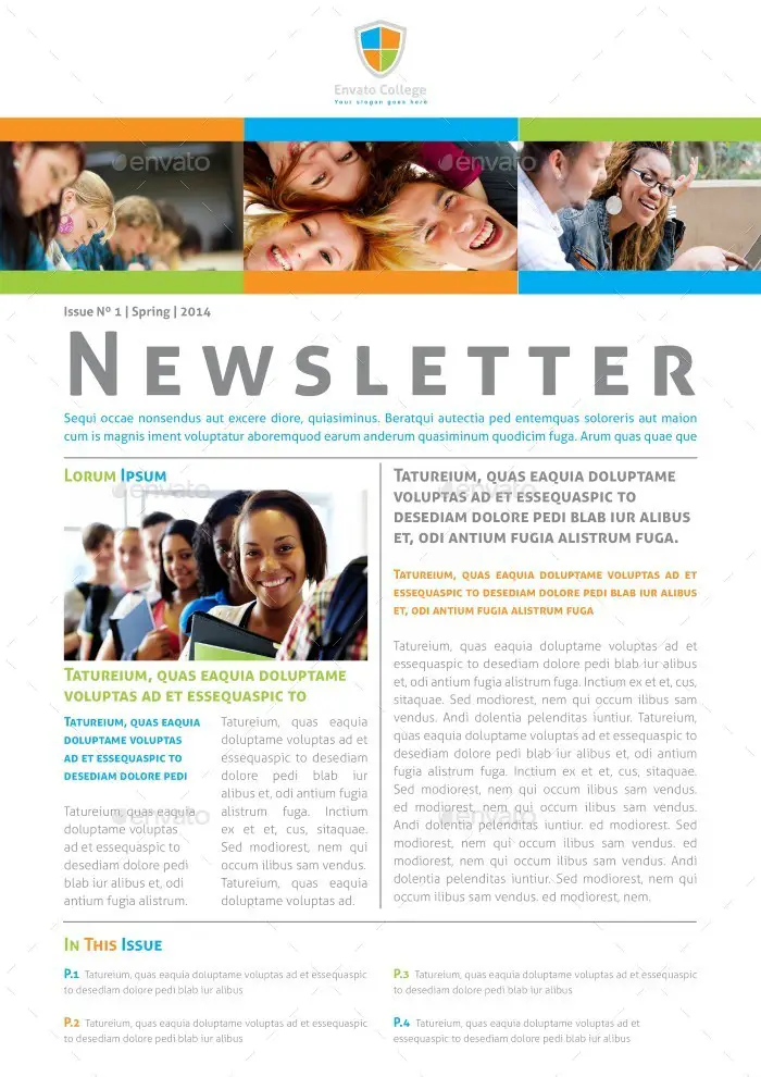 Educational Newsletter Template