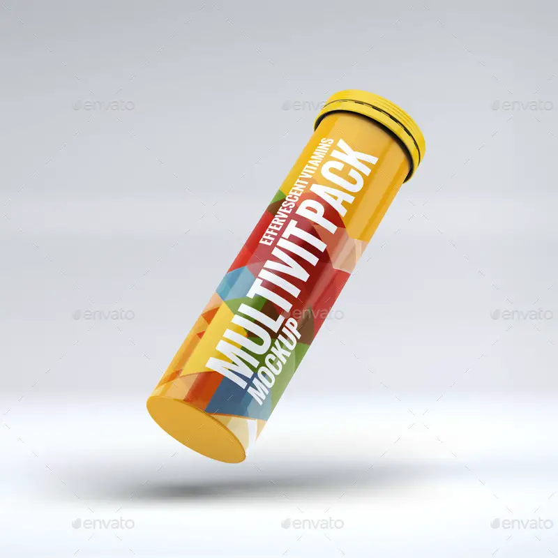 Effervescent Pills Pack Mockup