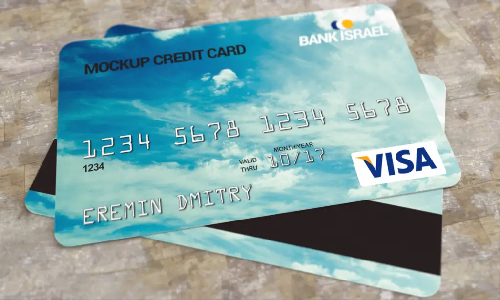 Free Credit Card Mockup PSD