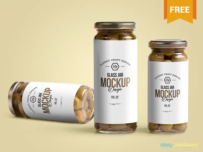 Free Glass Jar Mockup