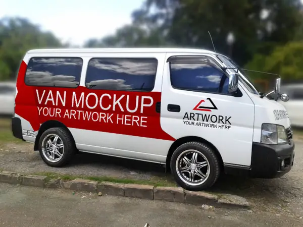 Free PSD Van Mockup