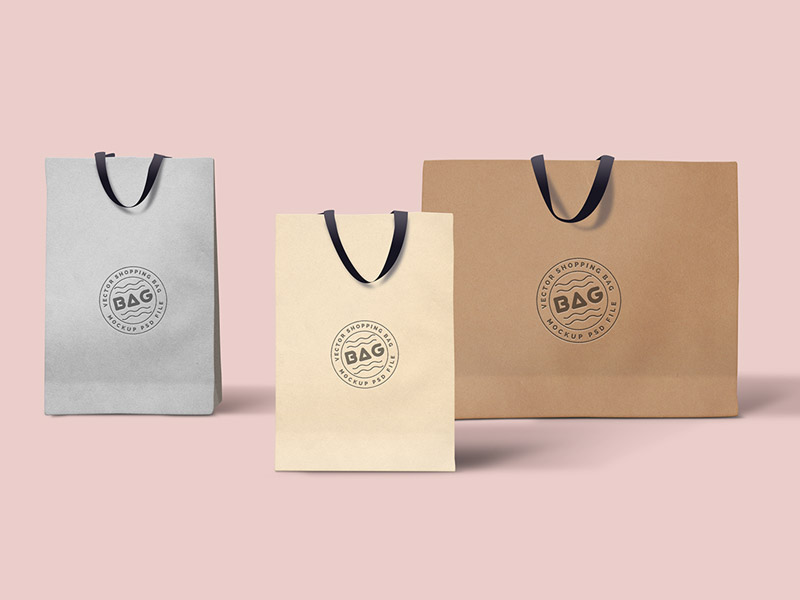 Free Shopping Bags Mockup