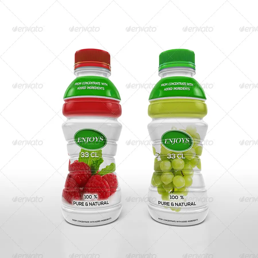 Fruit Juice Bottle Mockup